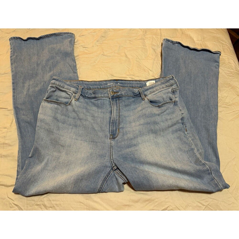 Old Navy Womens Size 18 High Rise Flare Jeans Light Wash Stretch